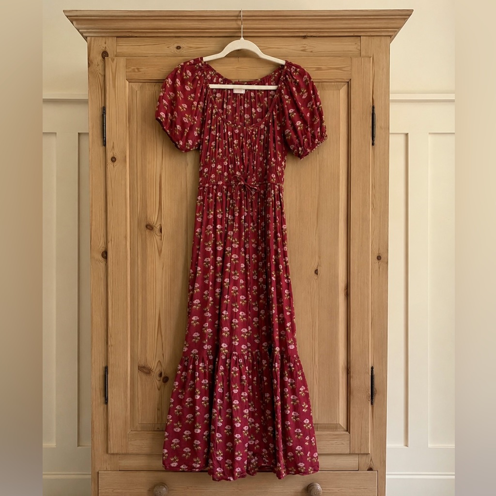 Christy Dawn Brynne Dress Burgundy Floral